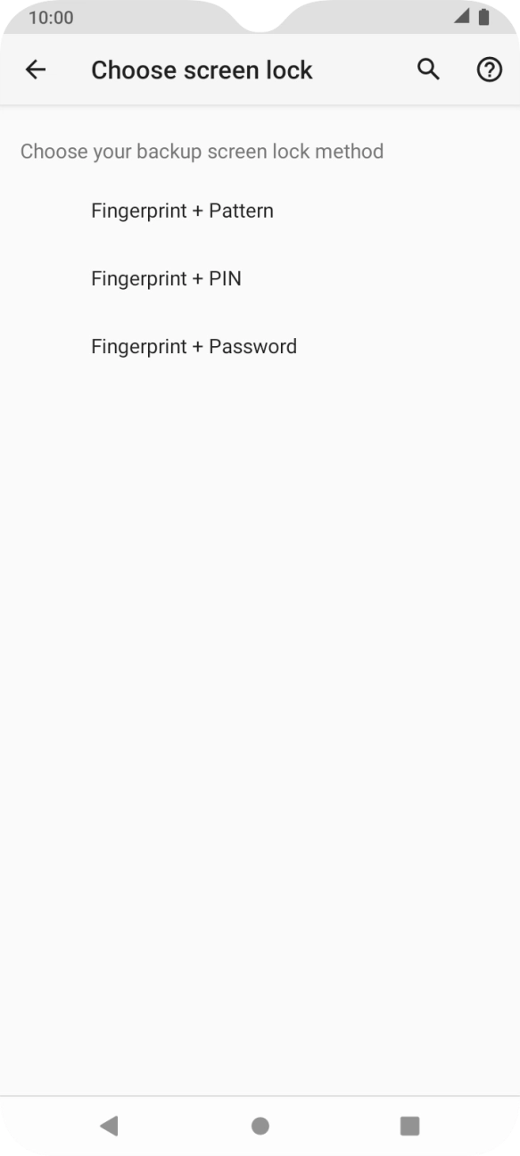 Press the required phone lock code and follow the instructions on the screen to create an additional phone lock code.