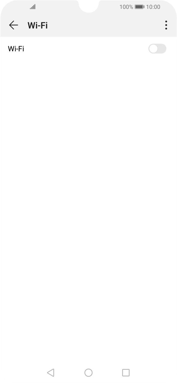 Press the indicator next to 'Wi-Fi' to turn on the function.