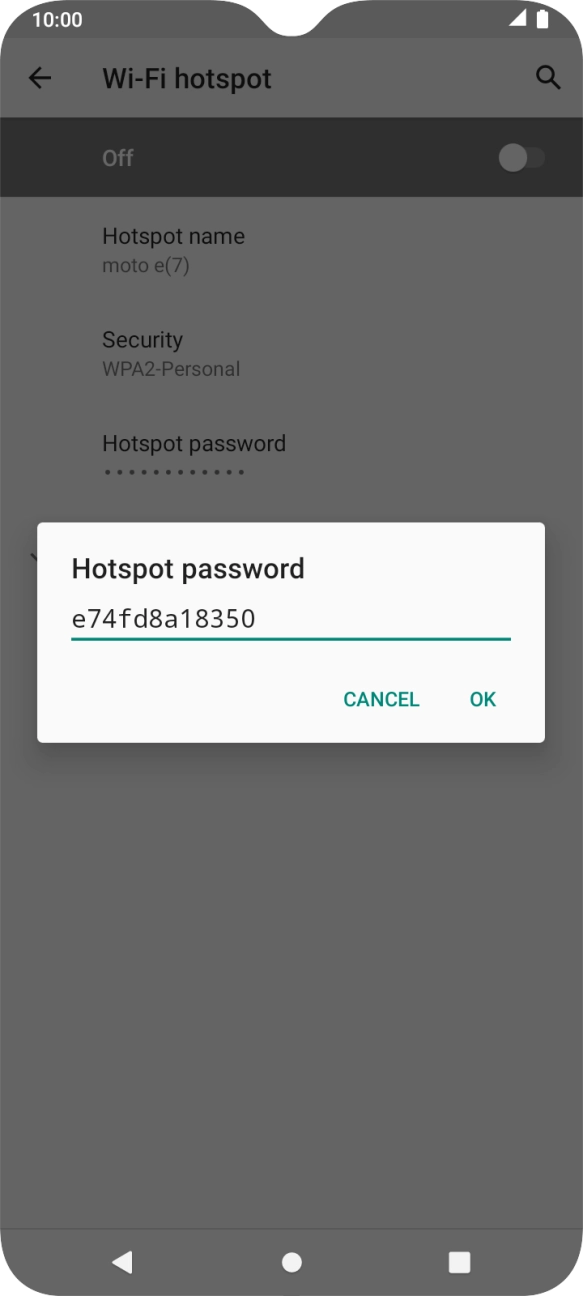 Key in the required password and press OK.