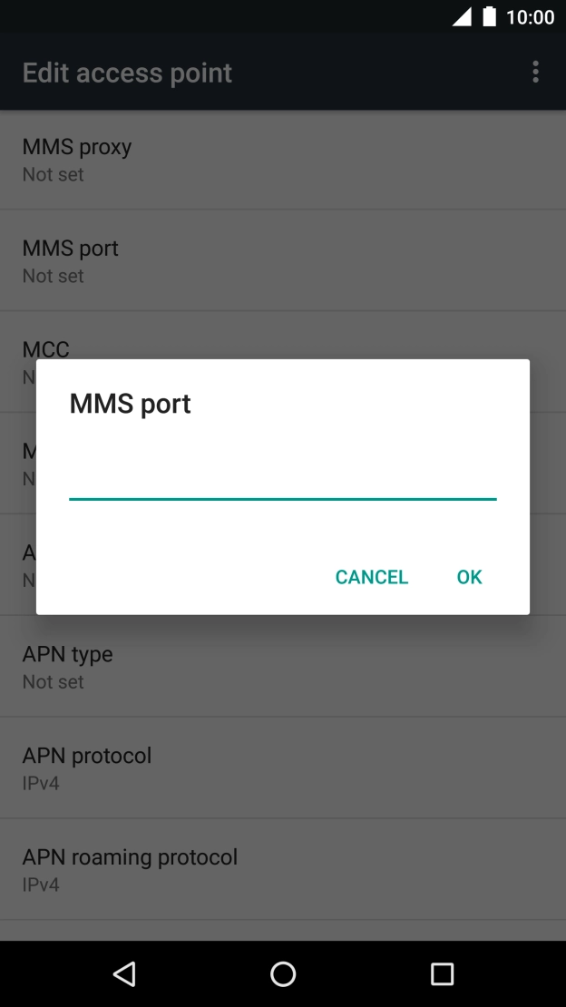 Key in 8080 and press OK.
