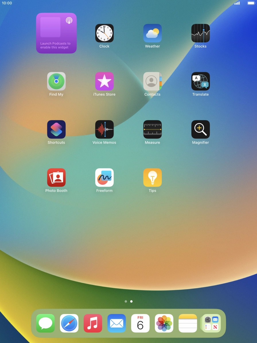 If you're using a Widget Stack: slide up or down on the stack to select the required widget.