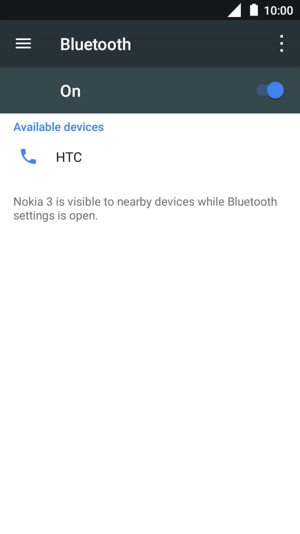 Press the required Bluetooth device and follow the instructions on the screen to pair the device with your phone.