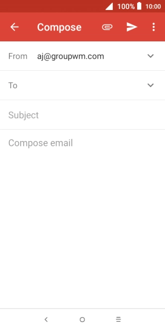 Press the field next to 'To' and key in the first letters of the recipient's name. Press the field next to 'To' and key in the first letters of the recipient's name.