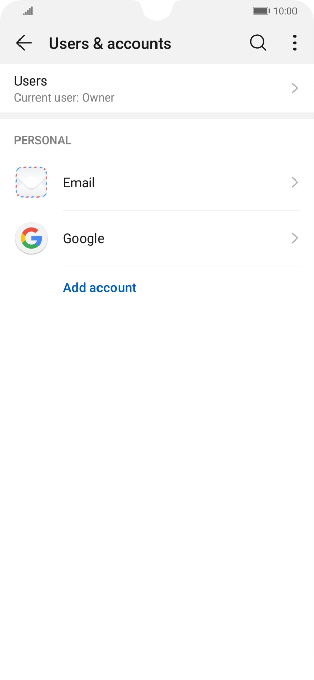 Press the menu icon.