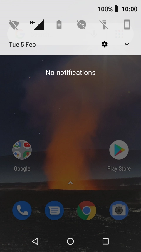 Press the settings icon. Press the settings icon.