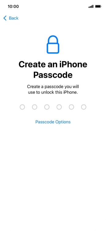Press Passcode Options. Press Passcode Options.