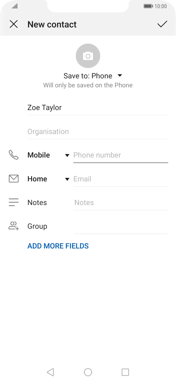 Press Phone number and key in the required phone number.