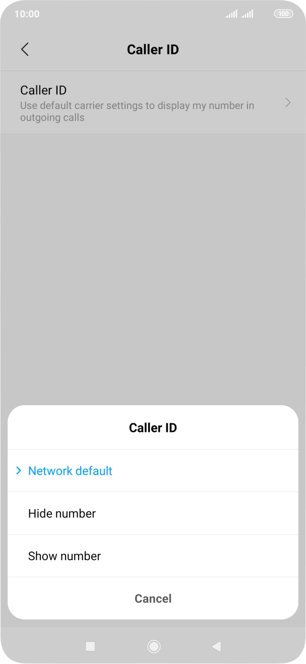 Press Show number to turn on caller identification.