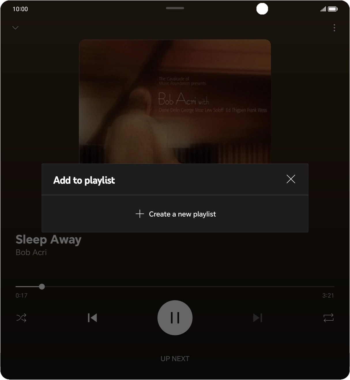 Press Create a new playlist.