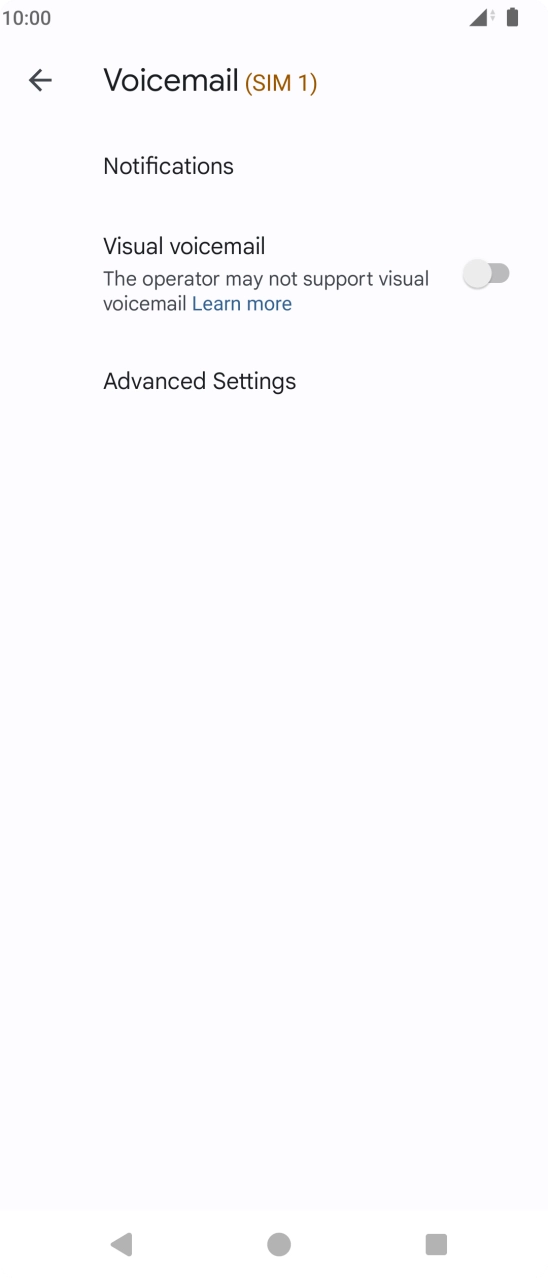 Press Advanced Settings.
