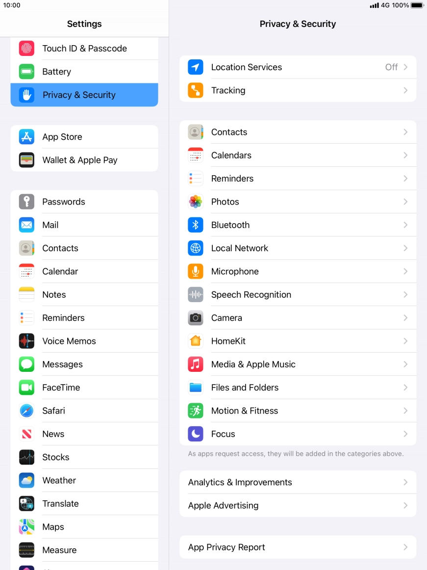 Press App Privacy Report.