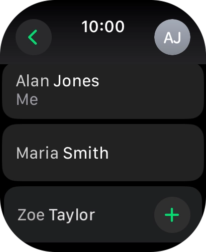 Press the required contact.