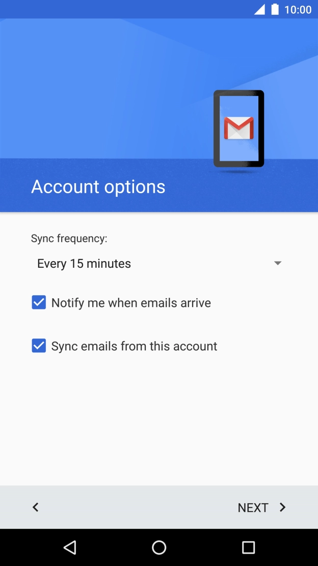 Press the drop down list below 'Sync frequency'.