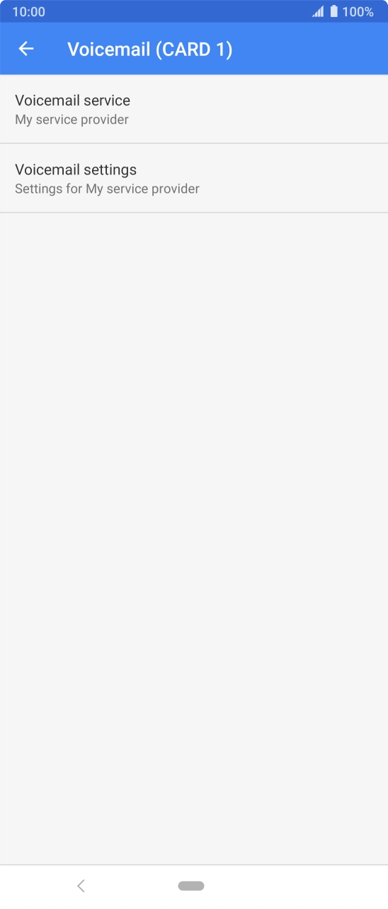 Press Voicemail settings.
