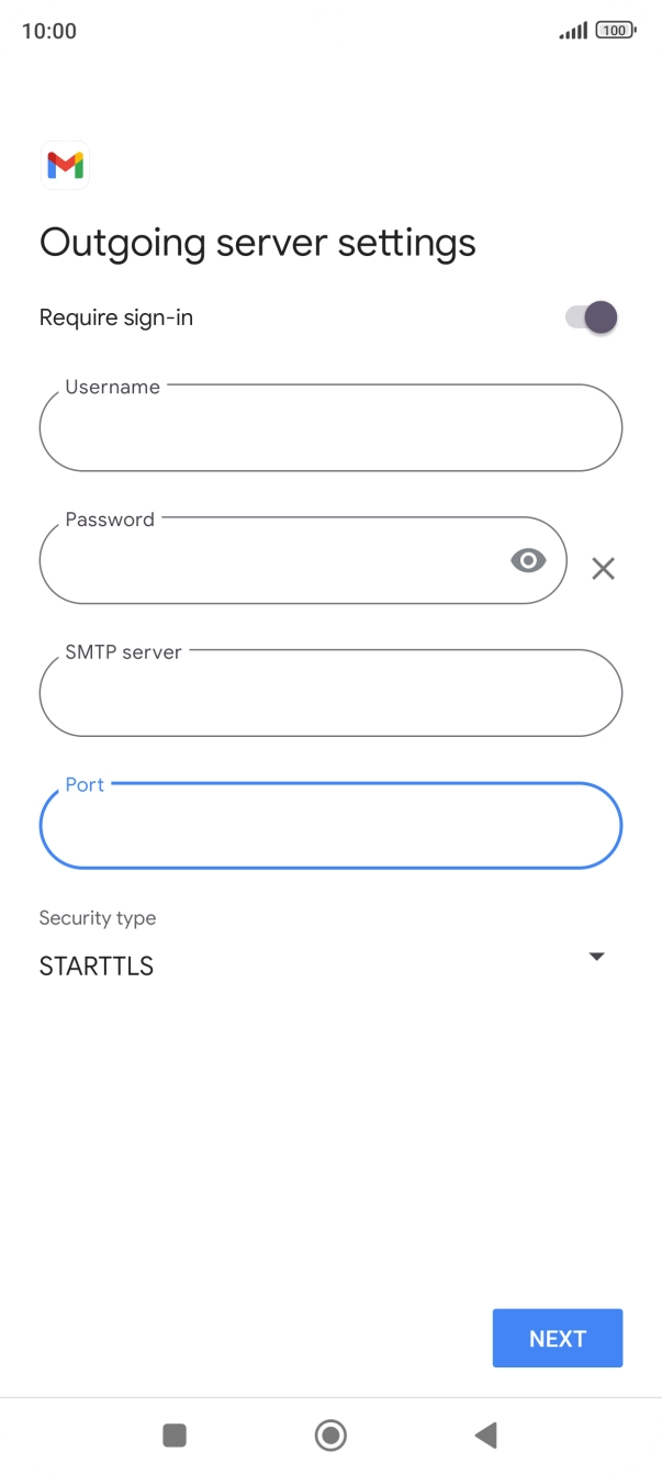 Press the drop down list below 'Security type'. Press the drop down list below 'Security type'.