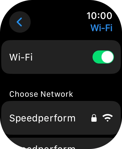 Press the required WiFi network.