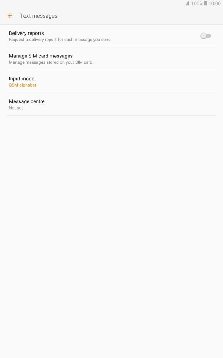 Press Message centre.