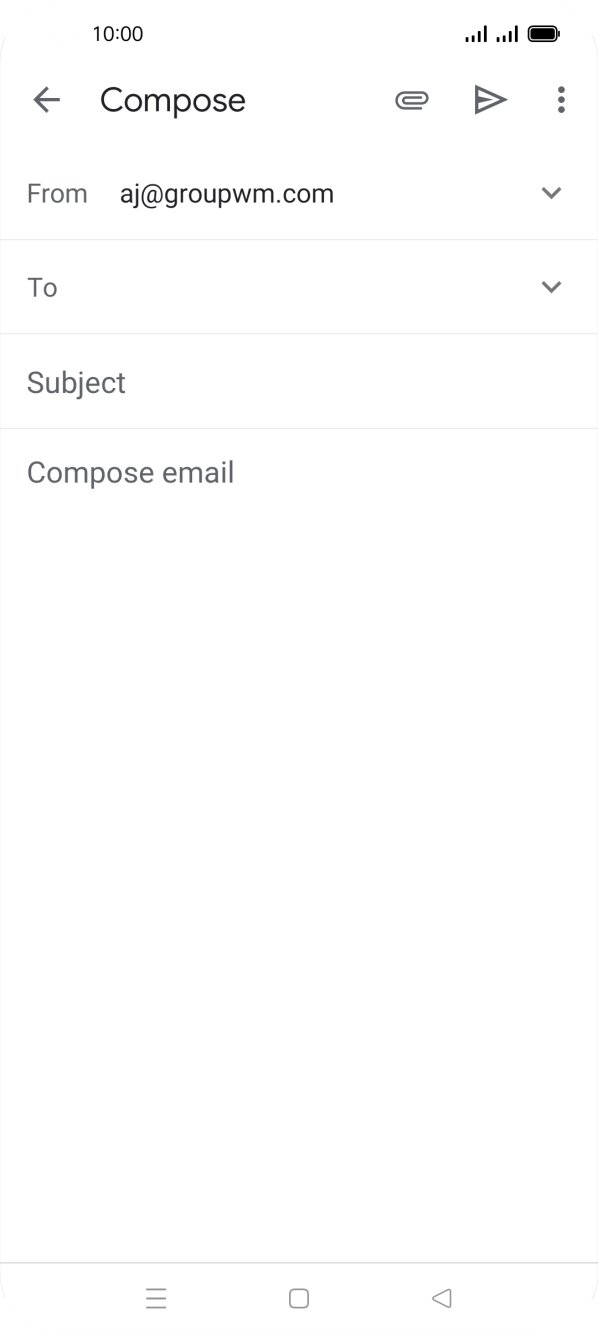 Press the field next to 'To' and key in the first letters of the recipient's name. Press the field next to 'To' and key in the first letters of the recipient's name.