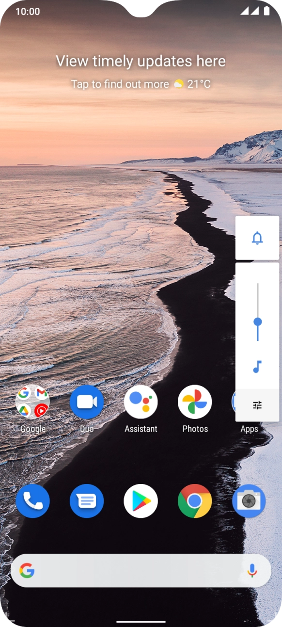 Press the sound mode icon the necessary number of times to turn silent mode on or off.