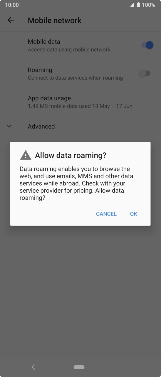 If you turn on the function, press OK. If you turn on the function, press OK.