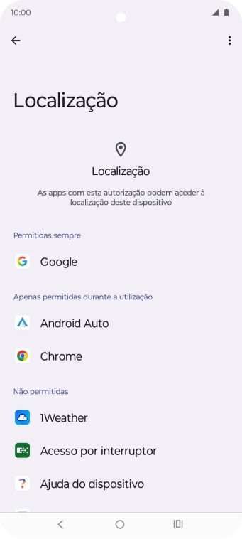 Prima a app pretendida.