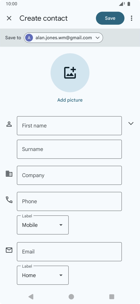 Press the drop down list next to 'Save to'.