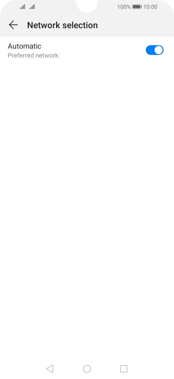 Press the indicator next to 'Automatic' to turn off the function. Press the indicator next to 'Automatic' to turn off the function.