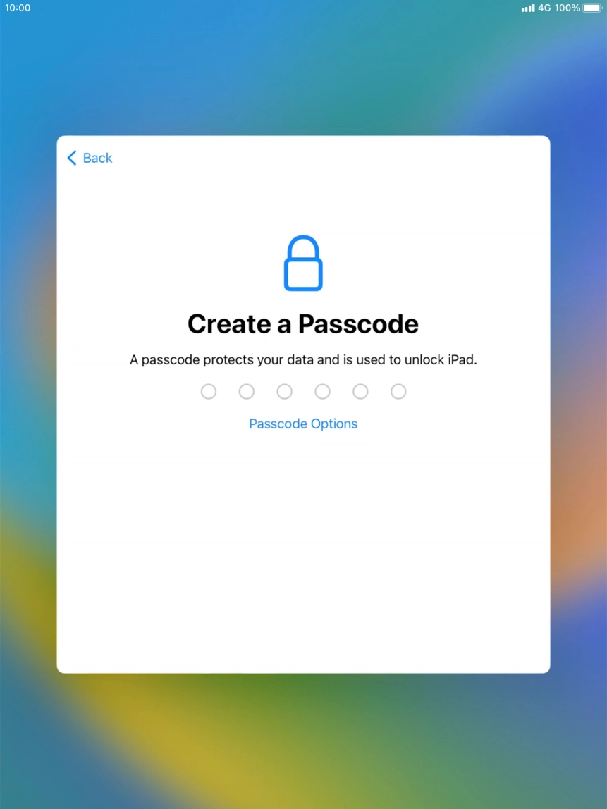 Press Passcode Options.