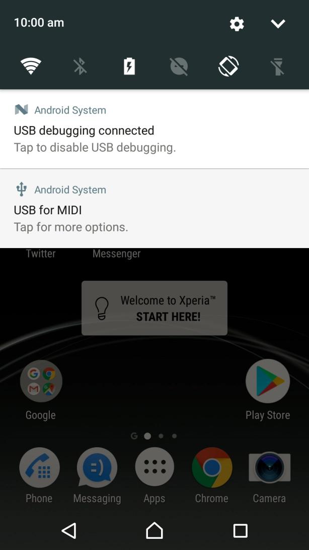 Press the settings icon. Press the settings icon.