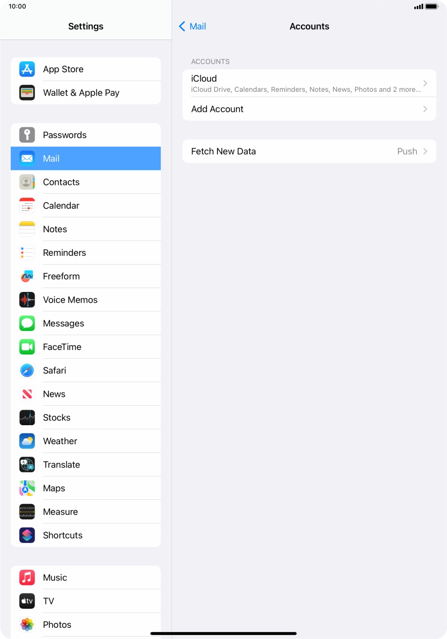 Press Add Account. Press Add Account.