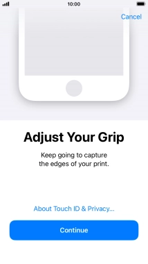 Press Continue. If you haven't previously selected a lock code, key in a code of your own choice twice.