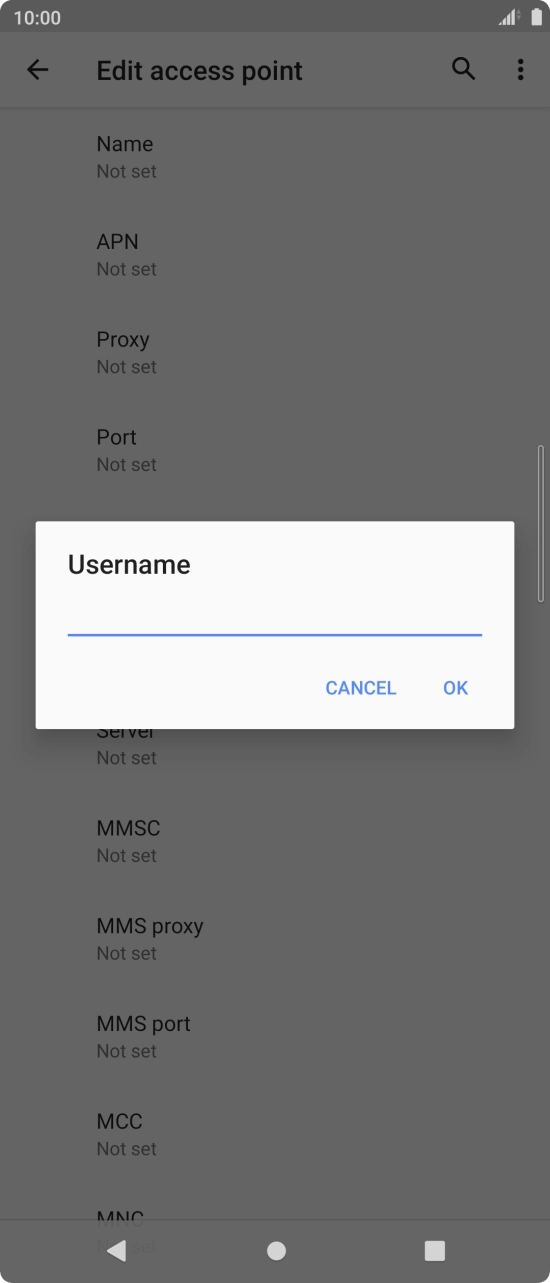 Key in o2wap and press OK.