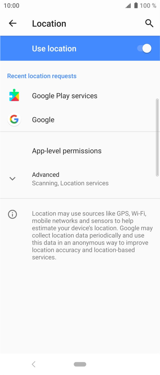 Press App-level permissions.