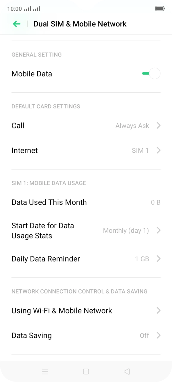 Press Using Wi-Fi & Mobile Network.