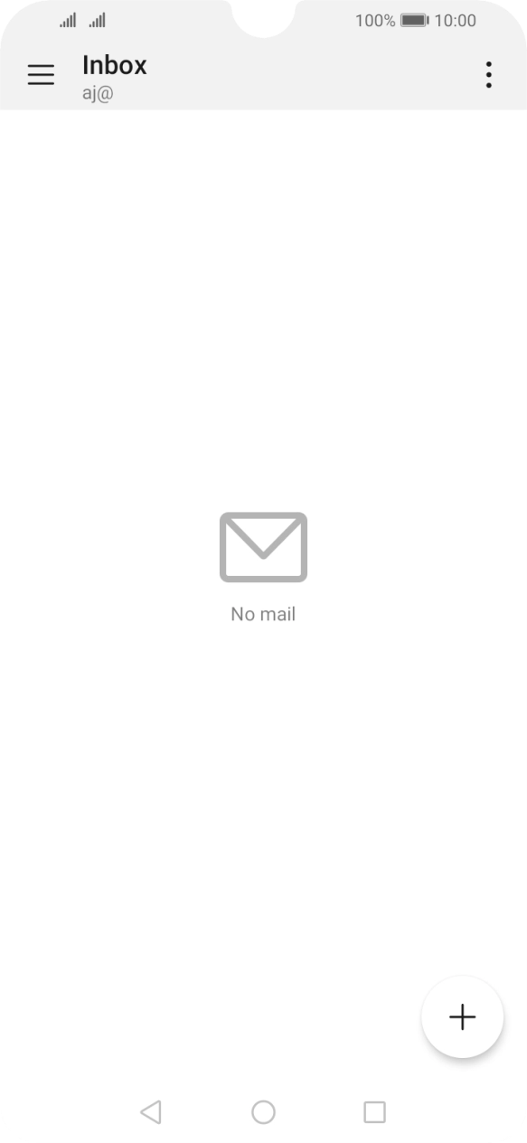 Press the new email icon. Press the new email icon.