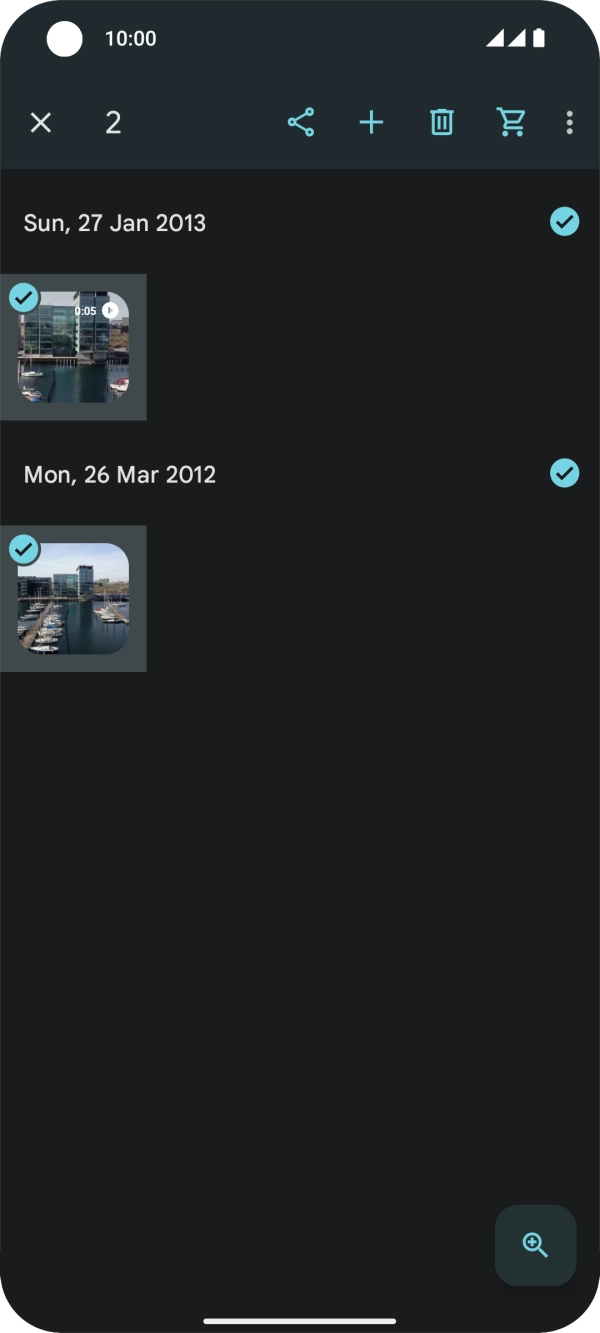 Press the share icon.