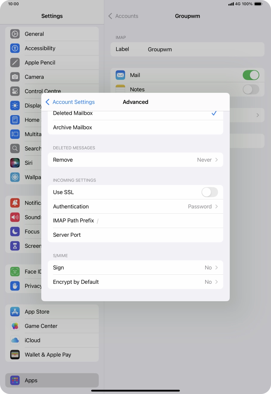 Press the indicator next to 'Use SSL' to turn on the function. Press the indicator next to 'Use SSL' to turn on the function.