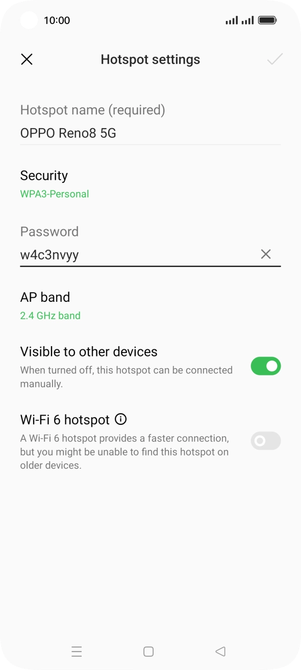 Press the field below 'Password' and key in the required password. Press the field below 'Password' and key in the required password.