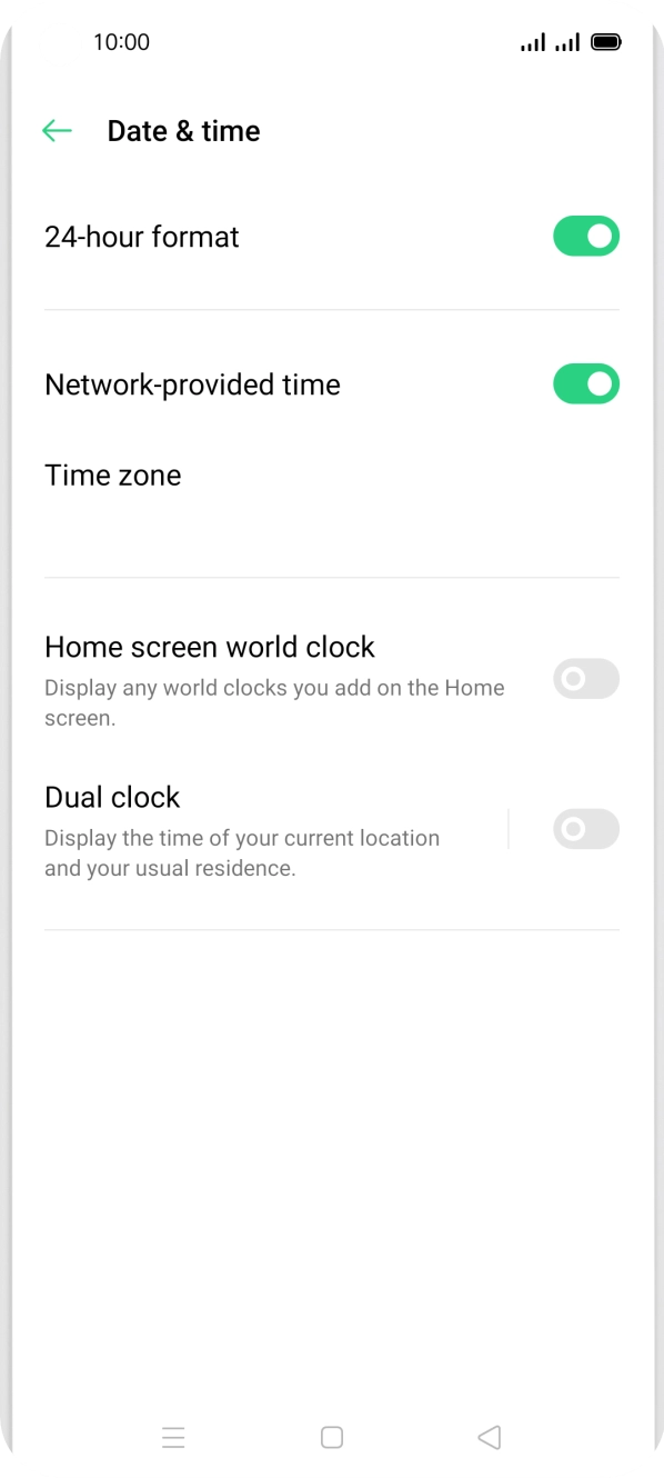 Press the Home key to return to the home screen.