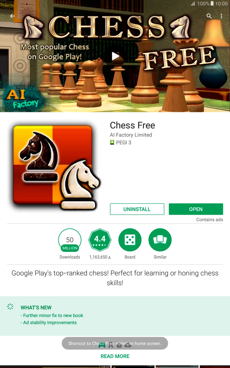 Press the Home key to return to the home screen.