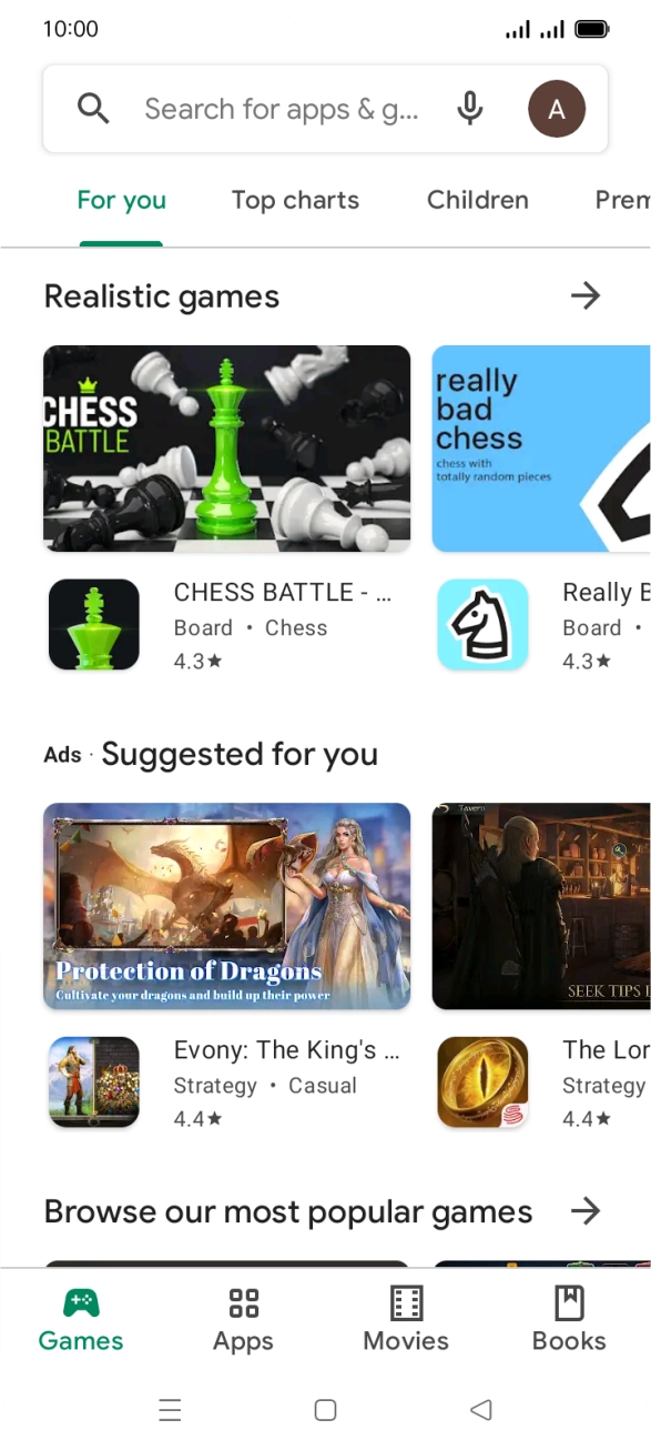 Press the profile icon. Press the profile icon.