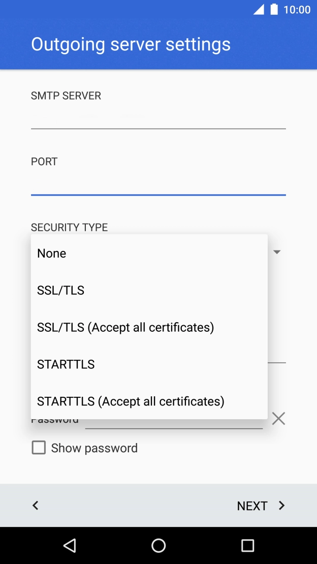 Press None to turn off the function.