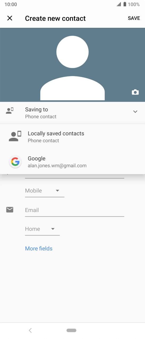 Press Locally saved contacts.