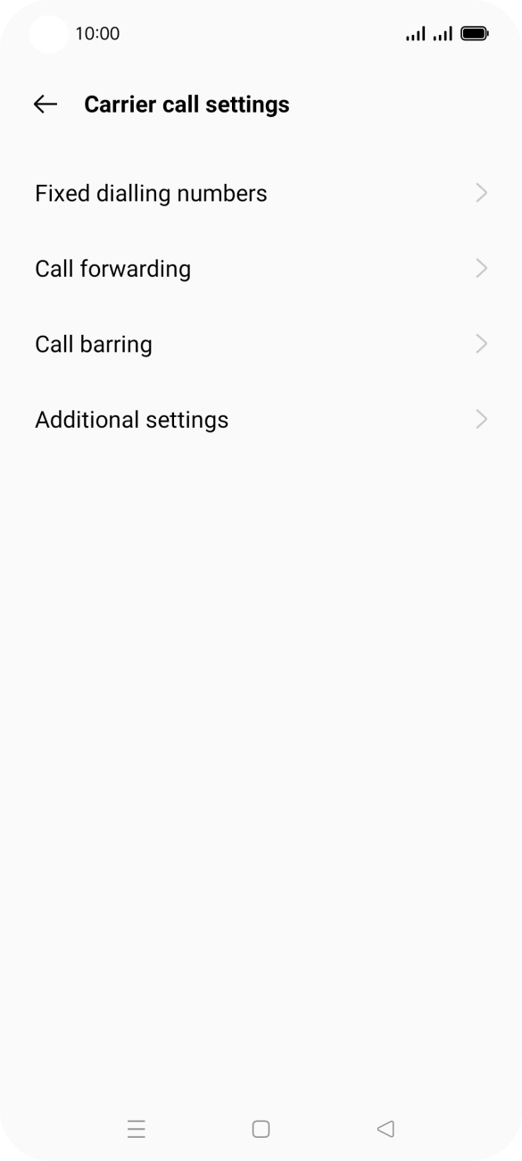 Press Call forwarding.