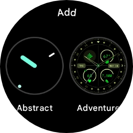 Slide your finger upwards on the screen to see the available watch faces. Slide your finger upwards on the screen to see the available watch faces.