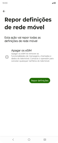 Prima Repor definições.