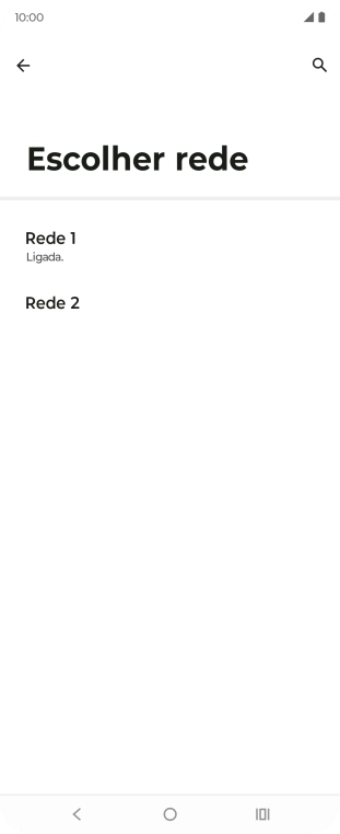 Prima a rede pretendida.