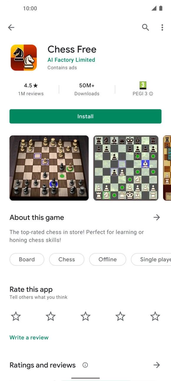 Press Install and follow the instructions on the screen to install the app.