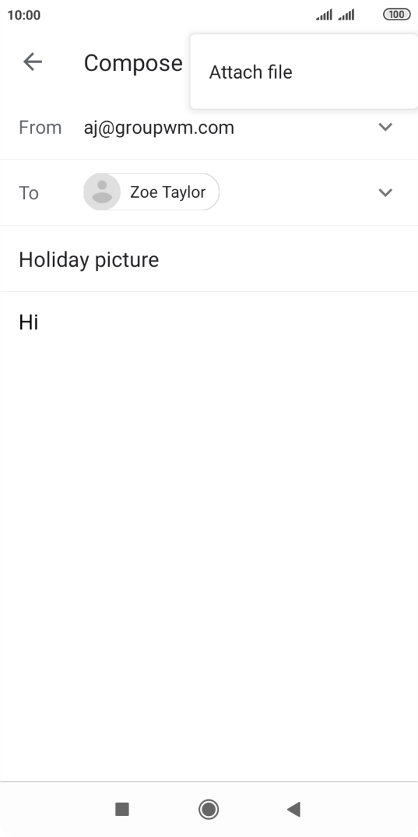 Press Attach file. Press Attach file.