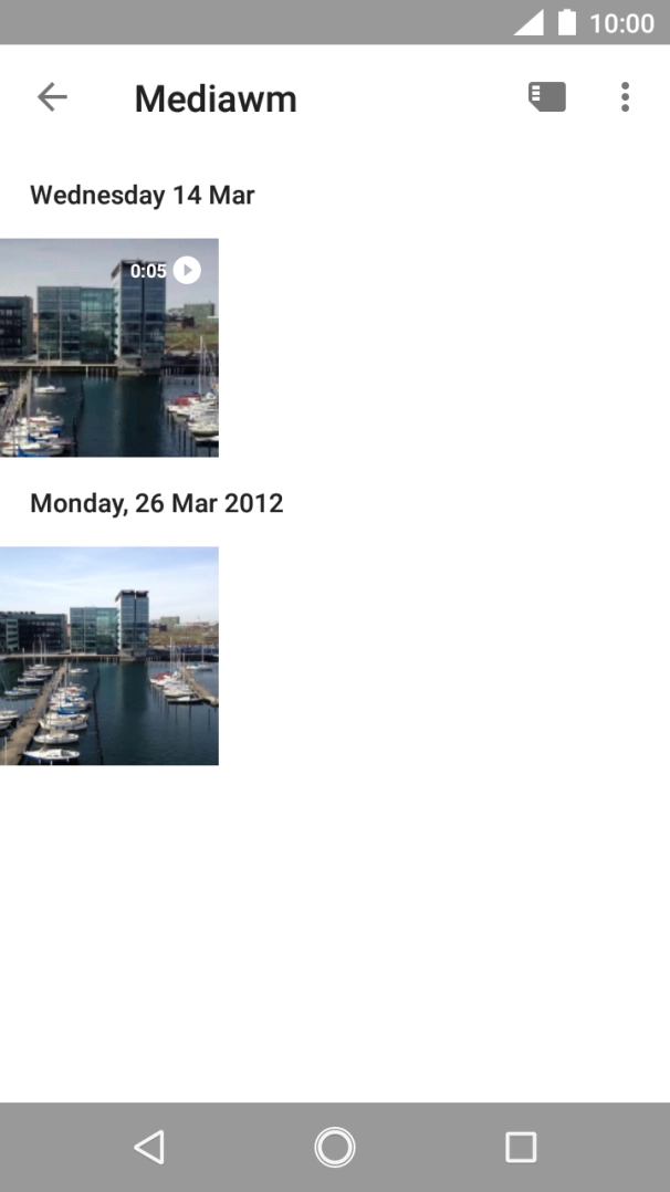 Press and hold any picture or video clip.